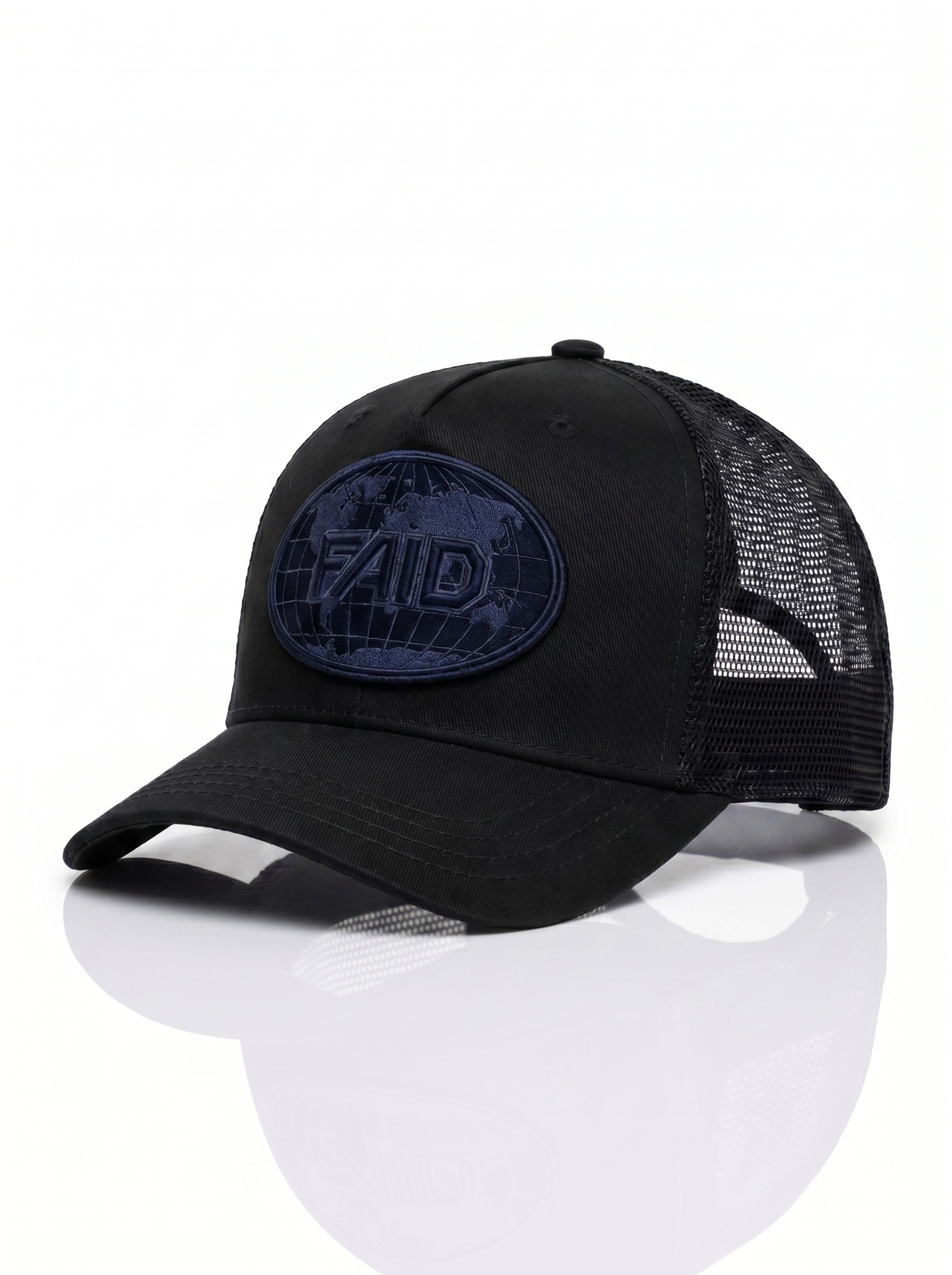 FAID cap, black with navy logo