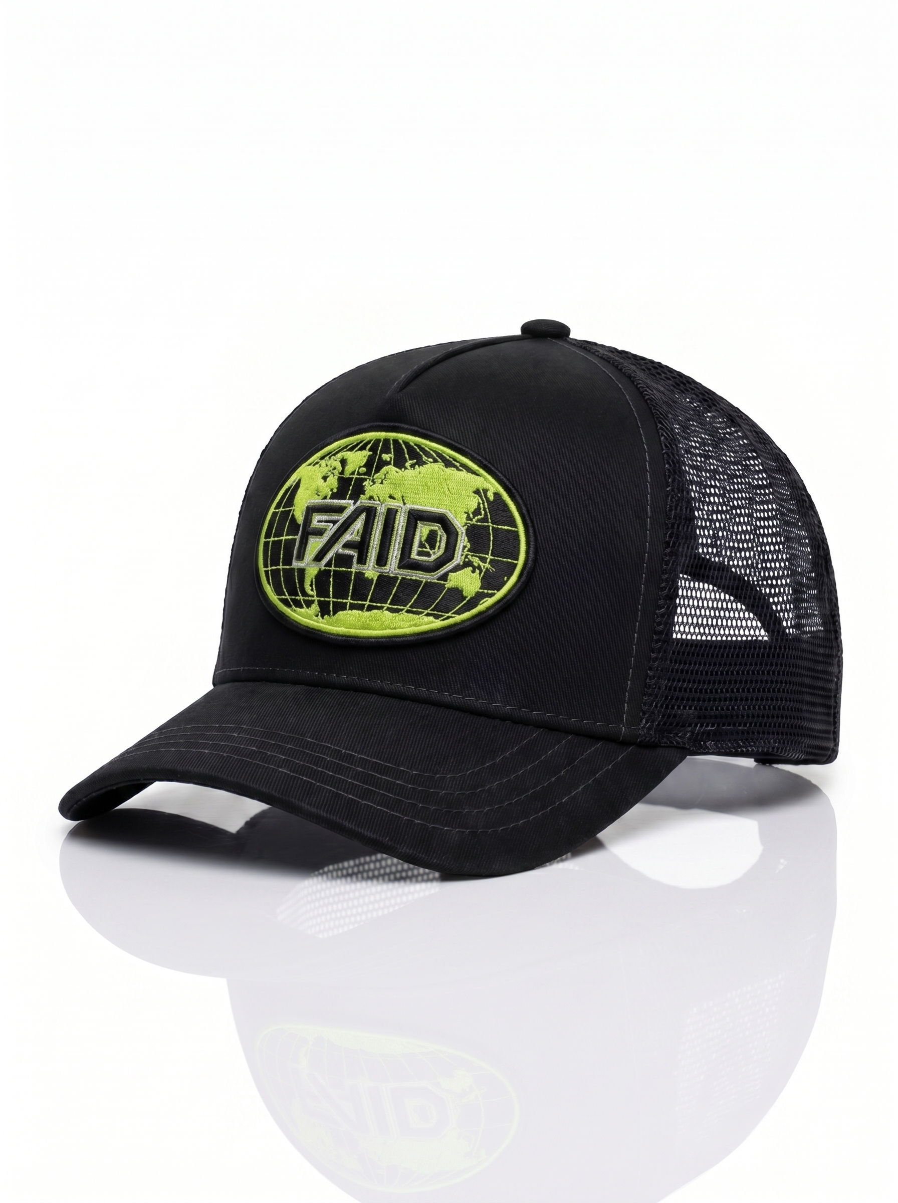 FAID cap, black with original neon logo